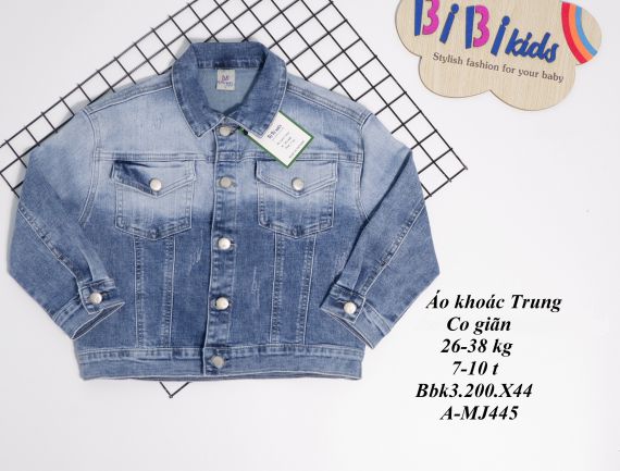 ÁO KHOÁC JEAN CAO CẤP CHO BÉ MJ445
