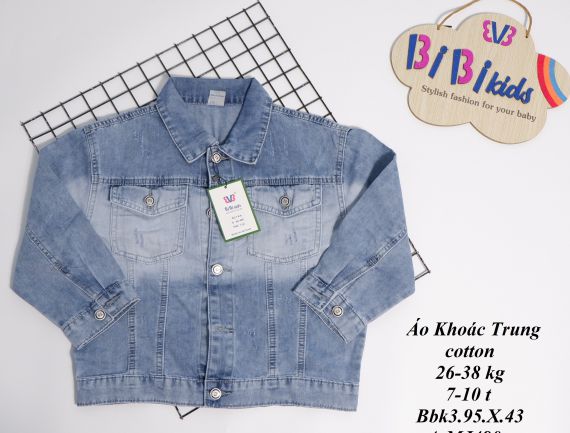 áo khoác jean cao cấp cho bé mj490