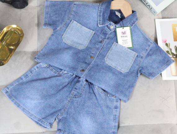 SET JEANS XANH CHO BÉ TRAI SJ201-2