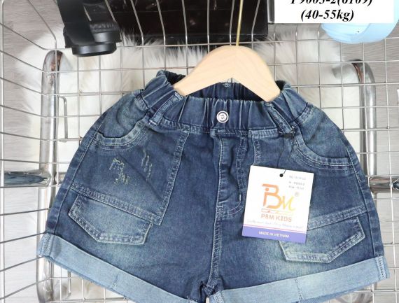 Quần short jeans cho bé gái xanh P9003-2