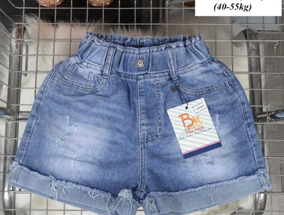 Quần short jeans xanh cho bé gái P9006 - 6
