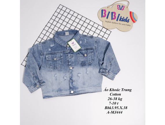 ÁO KHOÁC JEAN CAO CẤP CHO BÉ MJ444