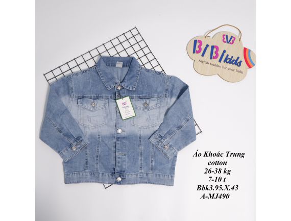 áo khoác jean cao cấp cho bé mj490