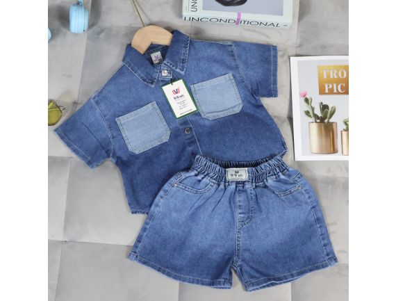 SET JEANS XANH CHO BÉ TRAI SJ 201-1