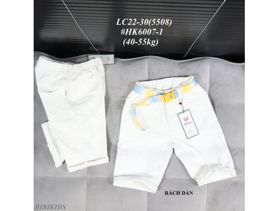QUẦN SHORT JEANS TRẮNG BÉ TRAI