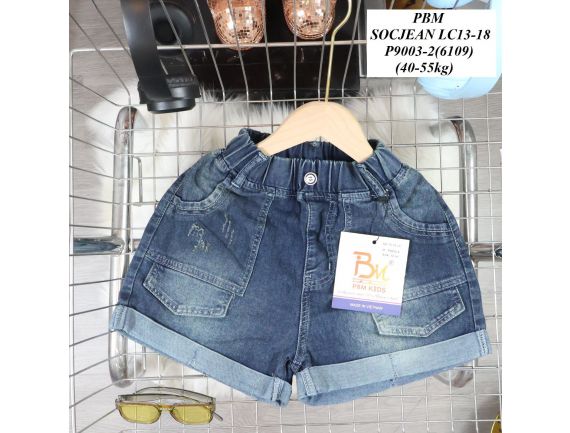 Quần short jeans cho bé gái xanh P9003-2