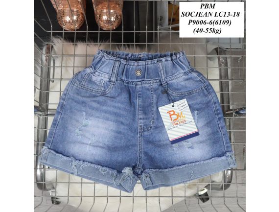 Quần short jeans xanh cho bé gái P9006 - 6